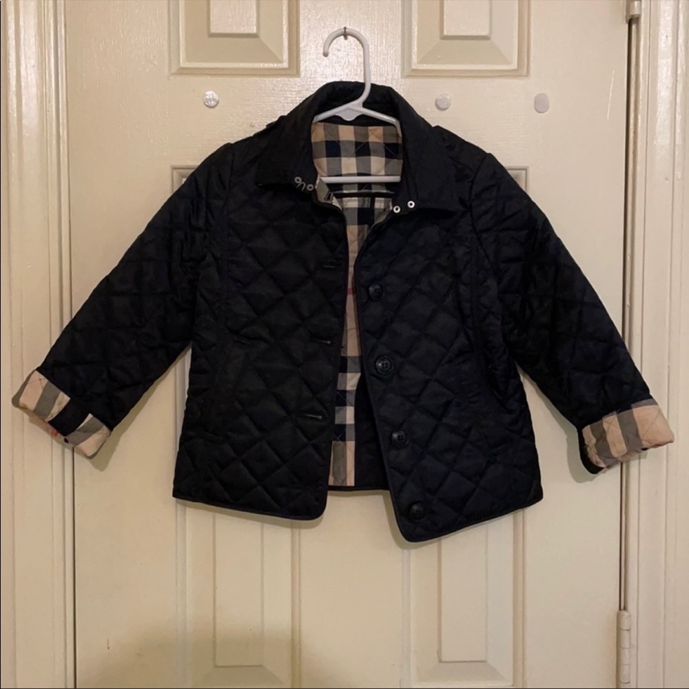 Burberry Black Quilted Kids Jacket